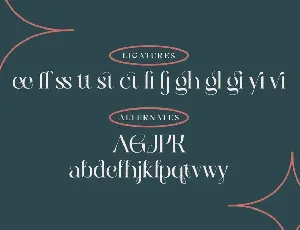 Belgietta - Ligature Display Serif font