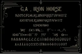 G.A IRON HORSE font