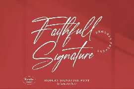 Faithfull Modern Signature Font