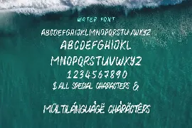 Water Brush Rough Font