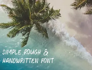 Water Brush Rough Font