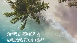 Water Brush Rough Font