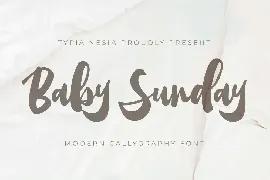 Baby Sunday - Calligraphy Font