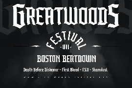 Greatwoods - Modern Blackletter font