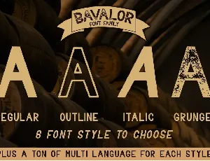 BAVALOR - ALL CAPS FONT FAMILY WITH EXTRAS