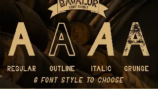 BAVALOR - ALL CAPS FONT FAMILY WITH EXTRAS