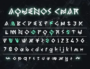 Aquenos - Rough Tribe x Sci-Fi Game Display Font