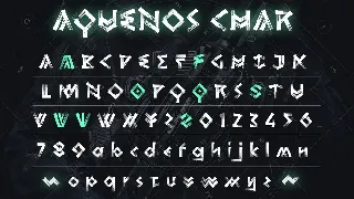 Aquenos - Rough Tribe x Sci-Fi Game Display Font