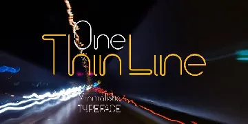 One Thin Line font