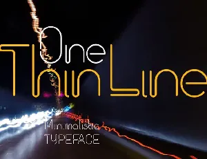 One Thin Line font