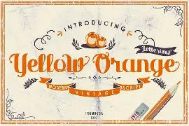 Yellow Orange font