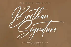 Brithan Modern Signature Font