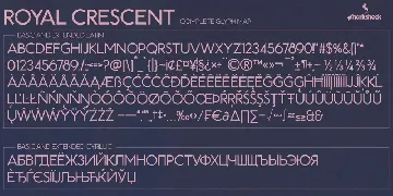 Royal Crescent font