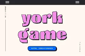 York Game - Retro Font