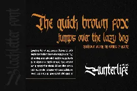 Hunterlife-Blackletter Font