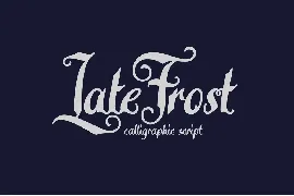 Late Frost font