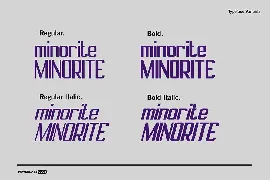 MINORITE DISPLAY TYPEFACE FONT