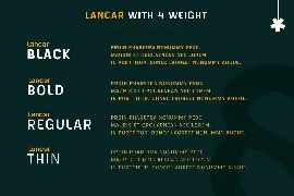 Lancar font