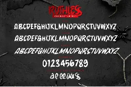 Ruthless - Horror brush Font