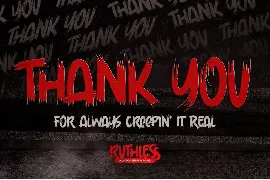 Ruthless - Horror brush Font