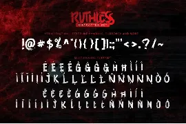 Ruthless - Horror brush Font