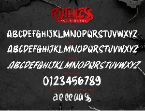 Ruthless - Horror brush Font