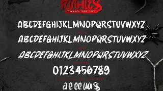 Ruthless - Horror brush Font