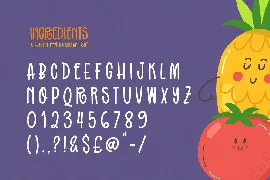 Ingredients Font