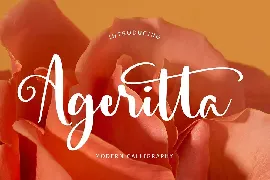 Ageritta Modern Calligraphy font