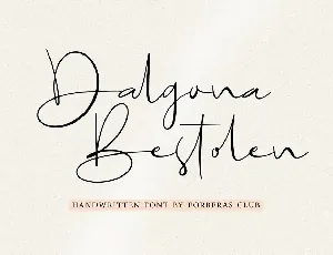 Dalgona Bestolen font