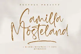 Camilla Mosteland Handwritten Font