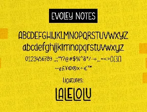 Evoley Notes - Handwritten Font