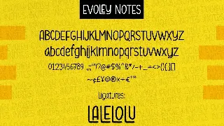 Evoley Notes - Handwritten Font