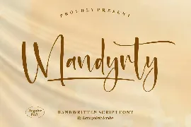 Mandyrty Handwritten Script Font