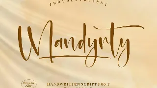 Mandyrty Handwritten Script Font