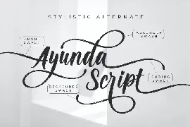 Ayunda Script font