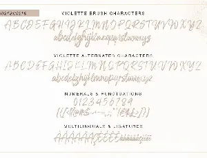 Violette Brush font