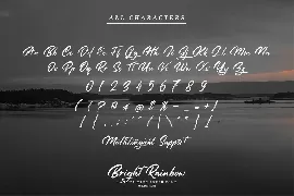 Bright Rainbow-Classy Brush Font