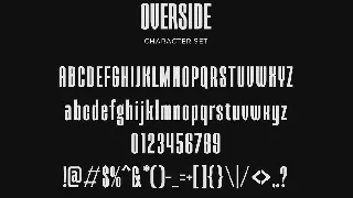 Overside - Modern Condensed Sans font