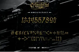 Crosshead - Blackletter type font