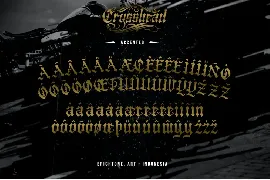 Crosshead - Blackletter type font