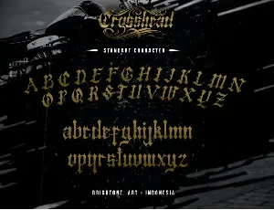 Crosshead - Blackletter type font