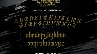 Crosshead - Blackletter type font