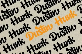 Dustin Hunk Bold Display Font