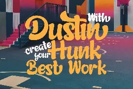 Dustin Hunk Bold Display Font