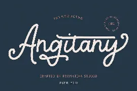 Angitany Monoline Script font