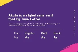 Akute font