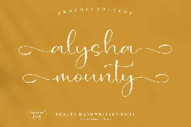 Alysha Mounty Handwritten Font