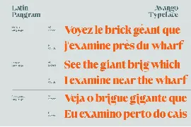 Avango Display Serif font