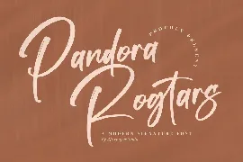 Pandora Rogtars Modern Signature Font